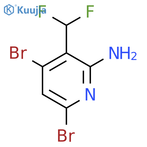 2-Amino-4,6-dibromo-3-(difluoromethyl)pyridine structure