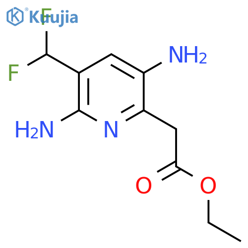 Ethyl 2,5-diamino-3-(difluoromethyl)pyridine-6-acetate structure