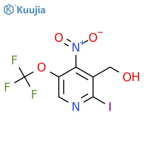 2-Iodo-4-nitro-5-(trifluoromethoxy)pyridine-3-methanol structure