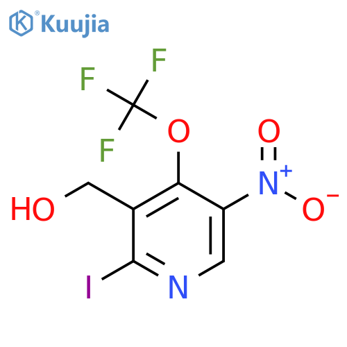 2-Iodo-5-nitro-4-(trifluoromethoxy)pyridine-3-methanol structure