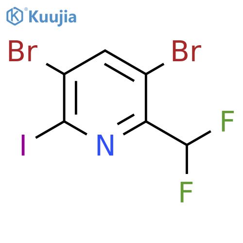 3,5-Dibromo-2-(difluoromethyl)-6-iodopyridine structure