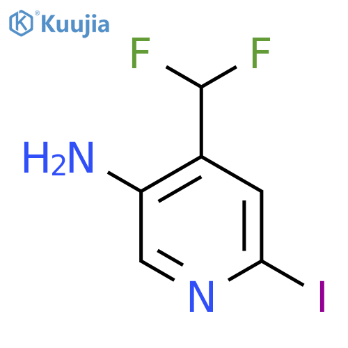 5-Amino-4-(difluoromethyl)-2-iodopyridine structure