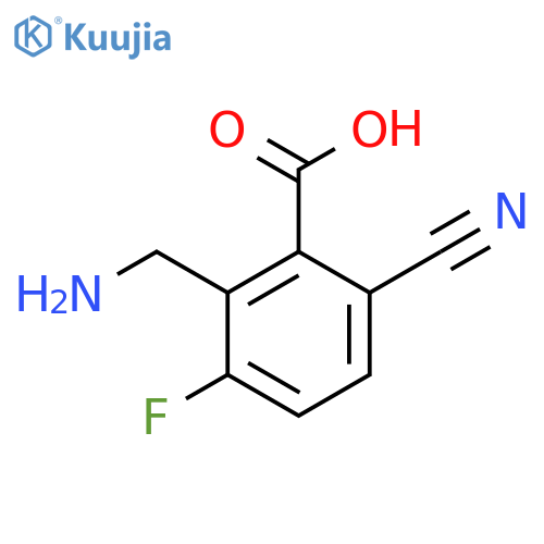 2-Aminomethyl-6-cyano-3-fluorobenzoic acid structure