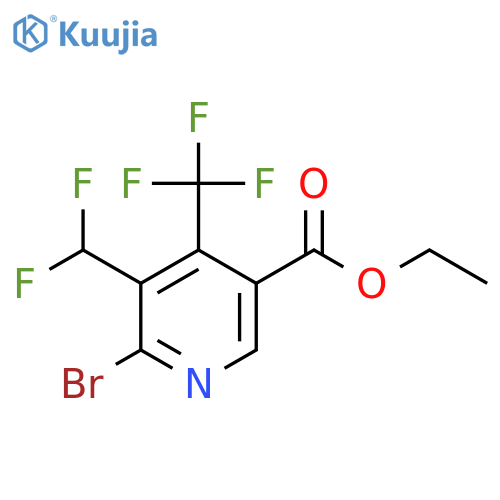 Ethyl 2-bromo-3-(difluoromethyl)-4-(trifluoromethyl)pyridine-5-carboxylate structure