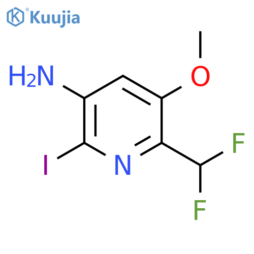 3-Amino-6-(difluoromethyl)-2-iodo-5-methoxypyridine structure