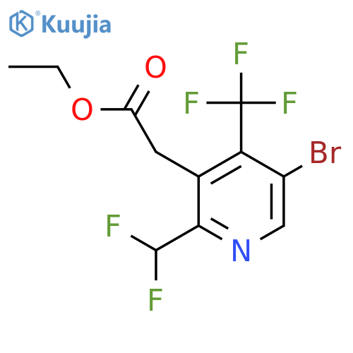 Ethyl 5-bromo-2-(difluoromethyl)-4-(trifluoromethyl)pyridine-3-acetate structure