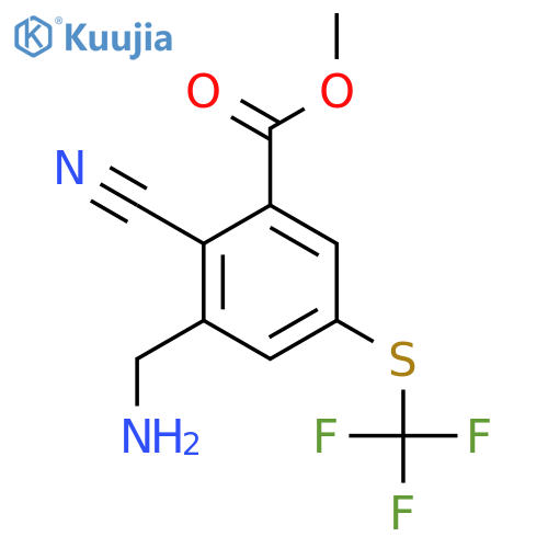 Methyl 3-aminomethyl-2-cyano-5-(trifluoromethylthio)benzoate structure