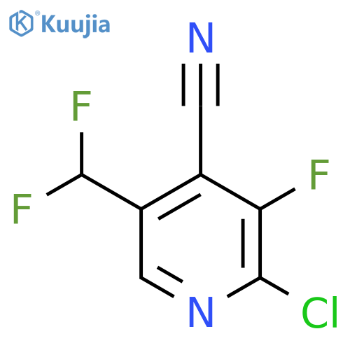 2-Chloro-4-cyano-5-(difluoromethyl)-3-fluoropyridine structure