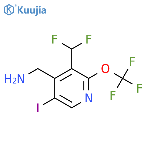 4-(Aminomethyl)-3-(difluoromethyl)-5-iodo-2-(trifluoromethoxy)pyridine structure