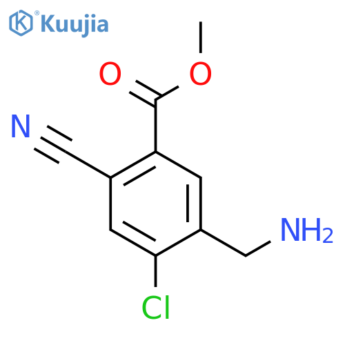 Methyl 5-aminomethyl-4-chloro-2-cyanobenzoate structure