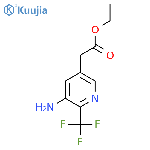 Ethyl 3-amino-2-(trifluoromethyl)pyridine-5-acetate structure