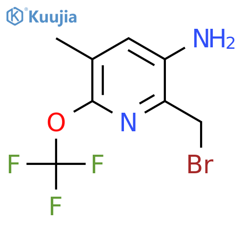 3-Amino-2-(bromomethyl)-5-methyl-6-(trifluoromethoxy)pyridine structure