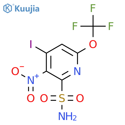 4-Iodo-3-nitro-6-(trifluoromethoxy)pyridine-2-sulfonamide structure