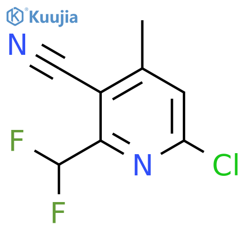 6-Chloro-3-cyano-2-(difluoromethyl)-4-methylpyridine structure