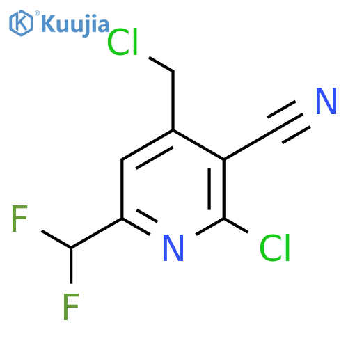 2-Chloro-4-(chloromethyl)-3-cyano-6-(difluoromethyl)pyridine structure
