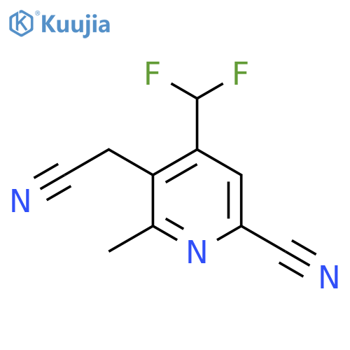 6-Cyano-4-(difluoromethyl)-2-methylpyridine-3-acetonitrile structure