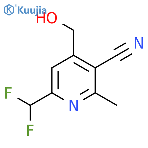 3-Cyano-6-(difluoromethyl)-2-methylpyridine-4-methanol structure