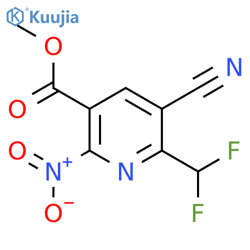 Methyl 3-cyano-2-(difluoromethyl)-6-nitropyridine-5-carboxylate structure