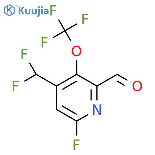 4-(Difluoromethyl)-6-fluoro-3-(trifluoromethoxy)pyridine-2-carboxaldehyde structure