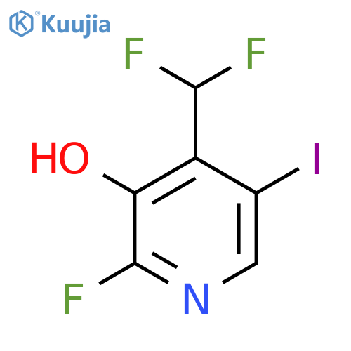 4-(Difluoromethyl)-2-fluoro-3-hydroxy-5-iodopyridine structure