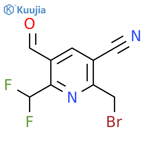 2-(Bromomethyl)-3-cyano-6-(difluoromethyl)pyridine-5-carboxaldehyde structure