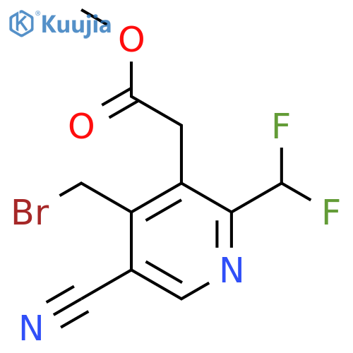 Methyl 4-(bromomethyl)-5-cyano-2-(difluoromethyl)pyridine-3-acetate structure