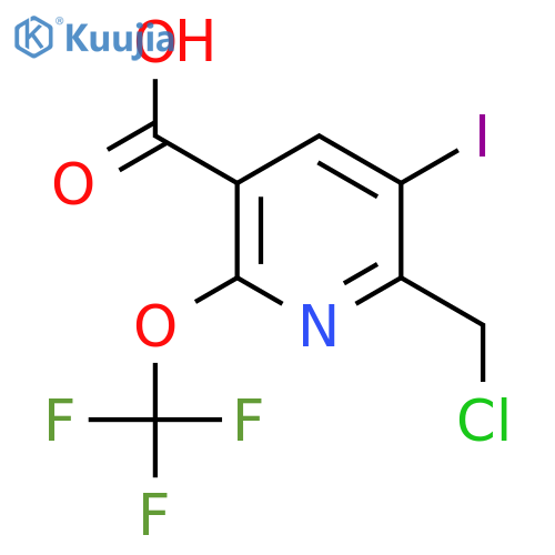 2-(Chloromethyl)-3-iodo-6-(trifluoromethoxy)pyridine-5-carboxylic acid structure