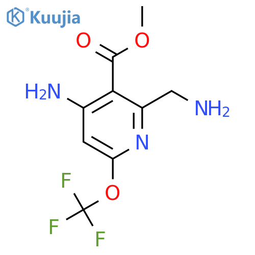 Methyl 4-amino-2-(aminomethyl)-6-(trifluoromethoxy)pyridine-3-carboxylate structure