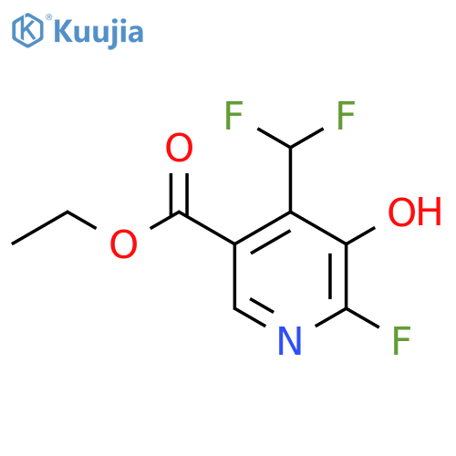 Ethyl 4-(difluoromethyl)-2-fluoro-3-hydroxypyridine-5-carboxylate structure