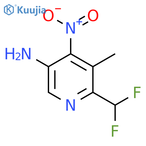 5-Amino-2-(difluoromethyl)-3-methyl-4-nitropyridine structure