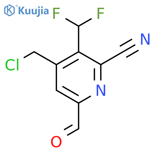 4-(Chloromethyl)-2-cyano-3-(difluoromethyl)pyridine-6-carboxaldehyde structure