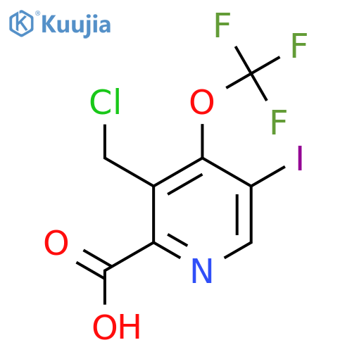3-(Chloromethyl)-5-iodo-4-(trifluoromethoxy)pyridine-2-carboxylic acid structure