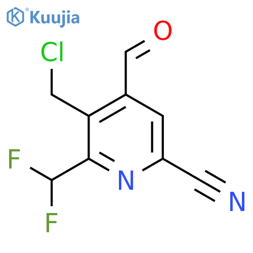 3-(Chloromethyl)-6-cyano-2-(difluoromethyl)pyridine-4-carboxaldehyde structure