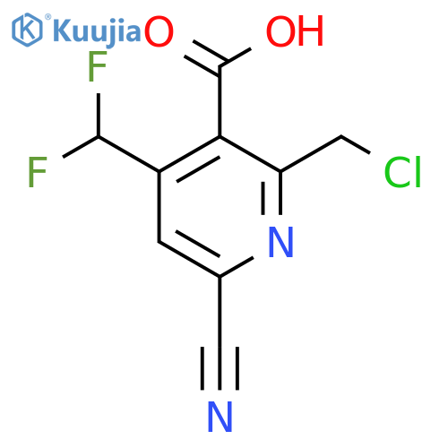 2-(Chloromethyl)-6-cyano-4-(difluoromethyl)pyridine-3-carboxylic acid structure