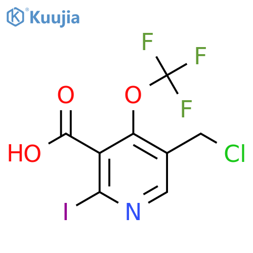 5-(Chloromethyl)-2-iodo-4-(trifluoromethoxy)pyridine-3-carboxylic acid structure