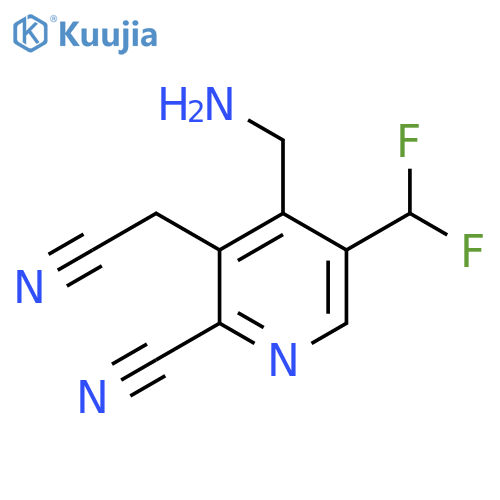 4-(Aminomethyl)-2-cyano-5-(difluoromethyl)pyridine-3-acetonitrile structure