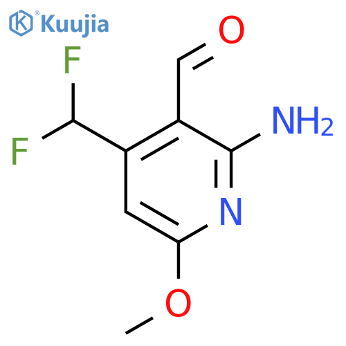 2-Amino-4-(difluoromethyl)-6-methoxypyridine-3-carboxaldehyde structure