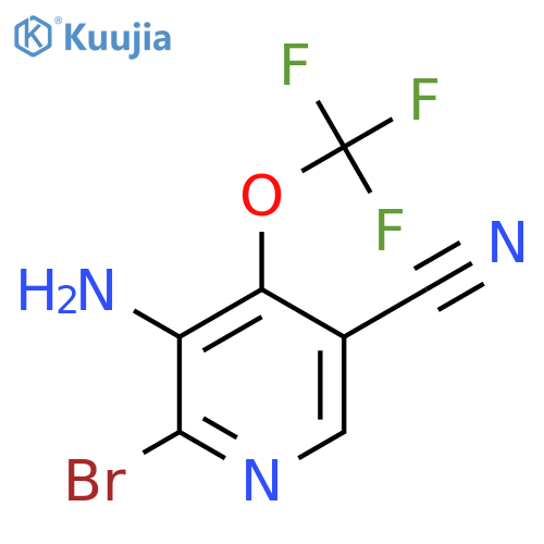 3-Amino-2-bromo-5-cyano-4-(trifluoromethoxy)pyridine structure