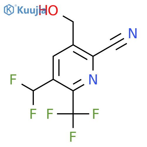 2-Cyano-5-(difluoromethyl)-6-(trifluoromethyl)pyridine-3-methanol structure