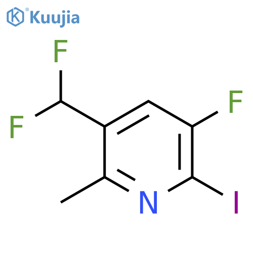 3-(Difluoromethyl)-5-fluoro-6-iodo-2-methylpyridine structure