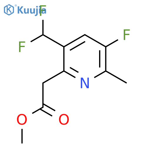 Methyl 3-(difluoromethyl)-5-fluoro-6-methylpyridine-2-acetate structure