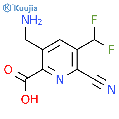 5-(Aminomethyl)-2-cyano-3-(difluoromethyl)pyridine-6-carboxylic acid structure