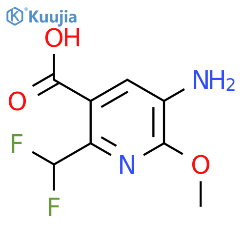 3-Amino-6-(difluoromethyl)-2-methoxypyridine-5-carboxylic acid structure