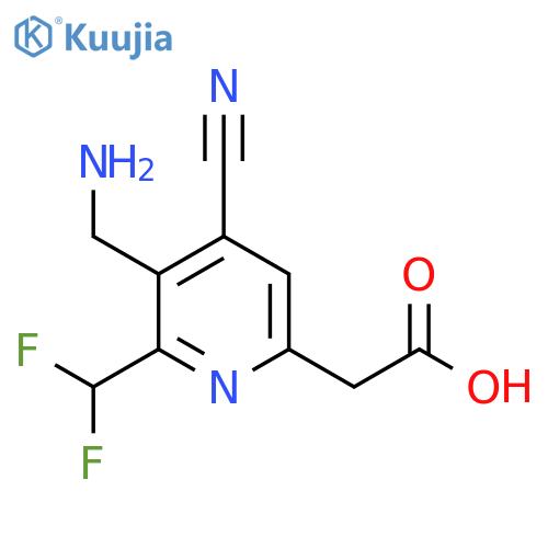 3-(Aminomethyl)-4-cyano-2-(difluoromethyl)pyridine-6-acetic acid structure