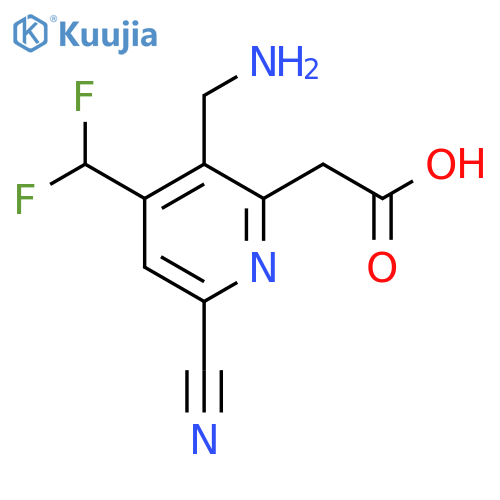 3-(Aminomethyl)-6-cyano-4-(difluoromethyl)pyridine-2-acetic acid structure