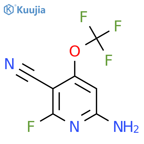 6-Amino-3-cyano-2-fluoro-4-(trifluoromethoxy)pyridine structure