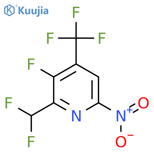 2-(Difluoromethyl)-3-fluoro-6-nitro-4-(trifluoromethyl)pyridine structure