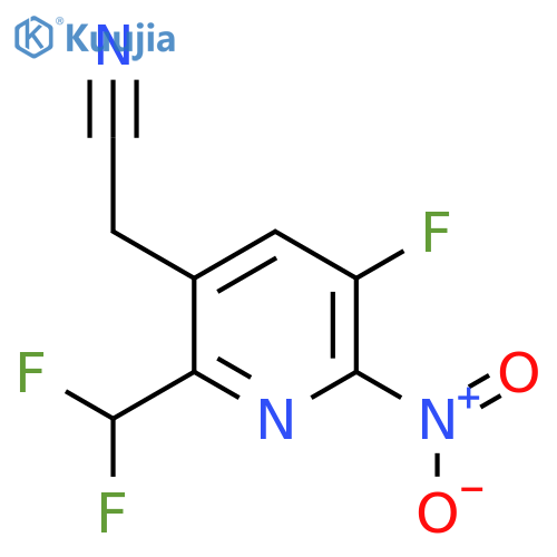 2-(Difluoromethyl)-5-fluoro-6-nitropyridine-3-acetonitrile structure