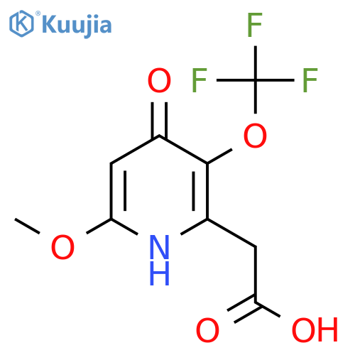 4-Hydroxy-6-methoxy-3-(trifluoromethoxy)pyridine-2-acetic acid structure
