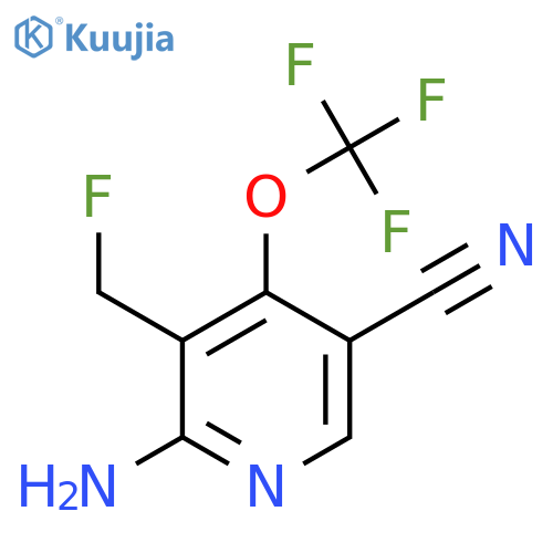 2-Amino-5-cyano-3-(fluoromethyl)-4-(trifluoromethoxy)pyridine structure